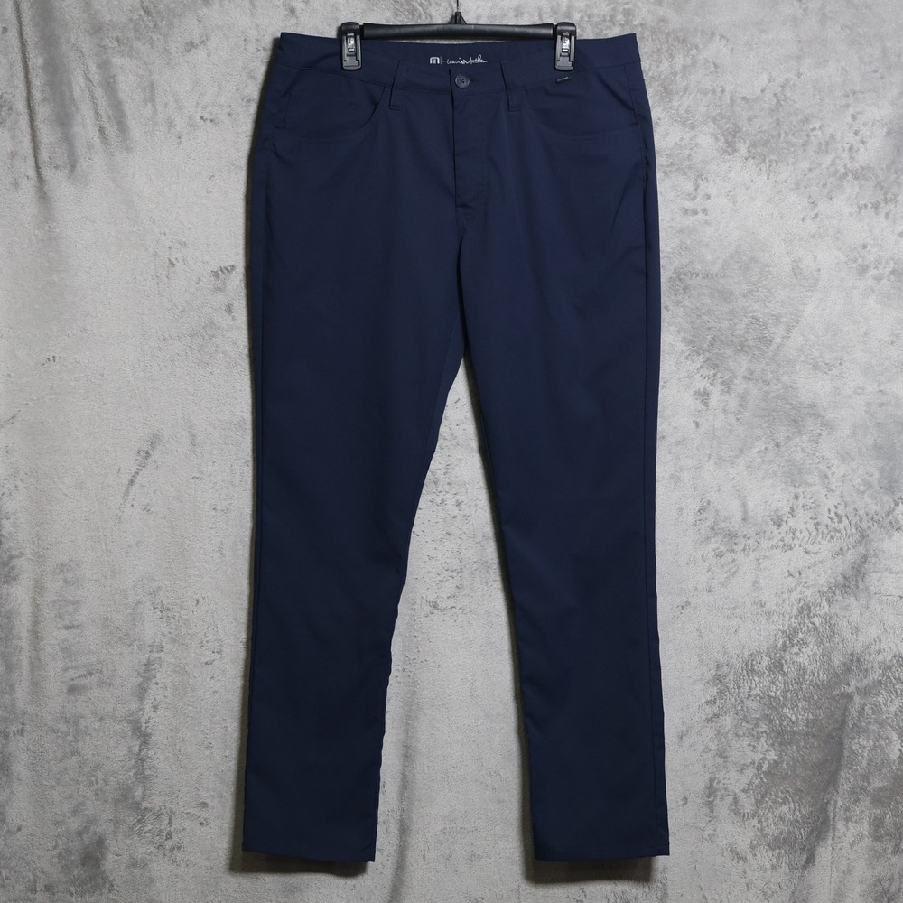 Travis Mathew Pants Mens 36x32 Navy Blue Open To Close Stretch Chino Golf Preppy